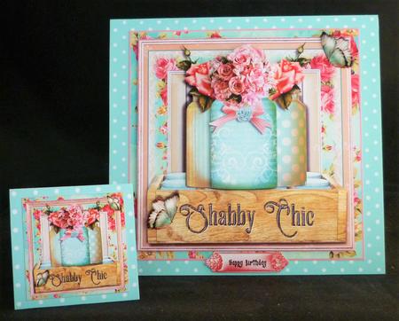 The Shabby Chic Jars Card Front Kit by Michelle Chivers