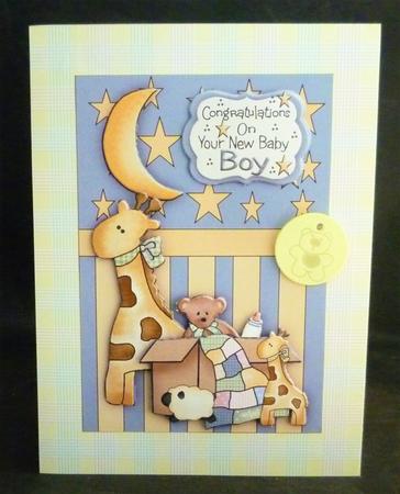 New Baby Boy Stars and Stripes Topper by Michelle Chivers