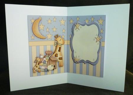 New Baby Boy Stars and Stripe Blank Insert by Michelle Chivers