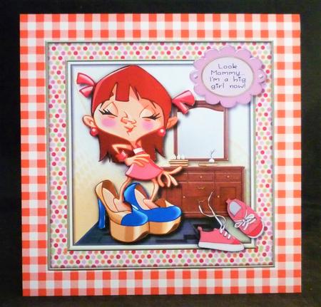 I'm a Big Girl Now! Card Topper by Michelle Chivers