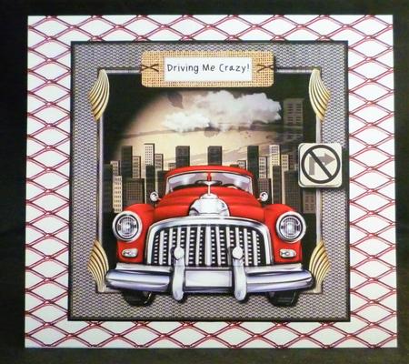 Driving Me Crazy Card Topper by Michelle Chivers
