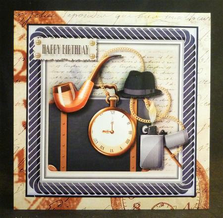 Male Happy Birthday Card Topper by Michelle Chivers