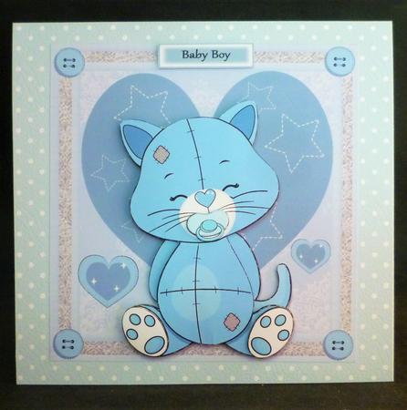 Adorable Blue Bear 8x8 Mini Kit by Michelle Chivers