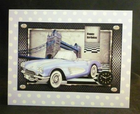 Male Card 1950's Car 1 by Michelle Chivers