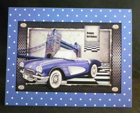 Male Card 1950's Car 2 by Michelle Chivers