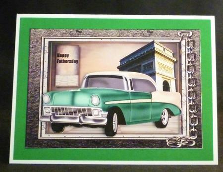 Male Card Classic Car 2 by Michelle Chivers