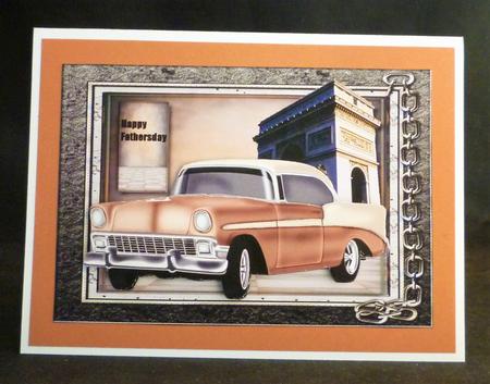 Male Card Classic Car 1 by Michelle Chivers