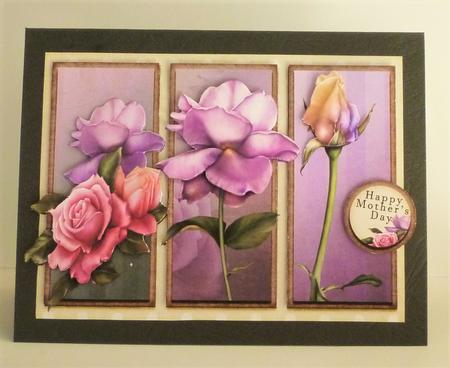 Beautiful Purple Roses Card 860 by Michelle Chivers