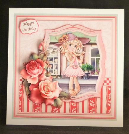 Flora at the Florists 8x8 Decoupage Mini Kit by Michelle Chivers