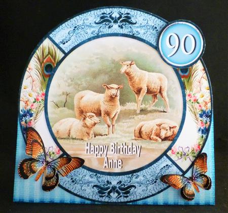 Round Over the Top Card Sheep 219 by Michelle Chivers