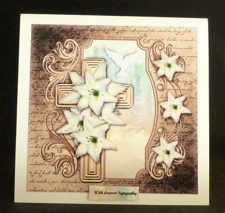 Sympathy Cross & Lilies by Michelle Chivers