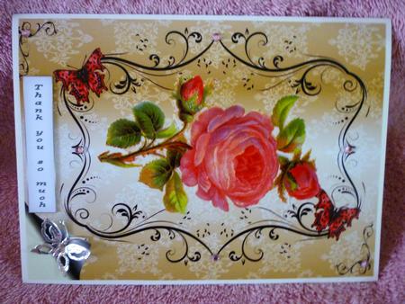 Beautiful Red Roses on Gold Background A4 Topper by Michelle Chivers