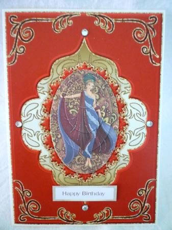 Oriental Whisper Blank Card 1 by Michelle Chivers