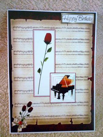 6 A4 Music Card Fronts/backing Papers by Michelle Chivers