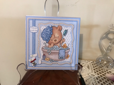 BATH TIME BABY BOY 8x8 Decoupage & Insert Mini Kit by Michelle Jenkins