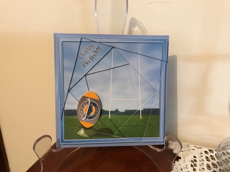 Rugby Quick Card with Twisted Spiral Side Stacker by Michelle Jenkins