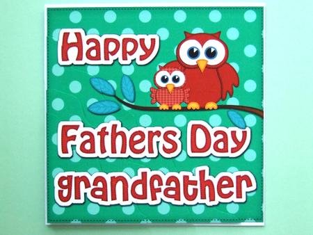 Owl Felties Grandfather Fathers Day Wavy Corner Side Stacker by Michelle Lancaster