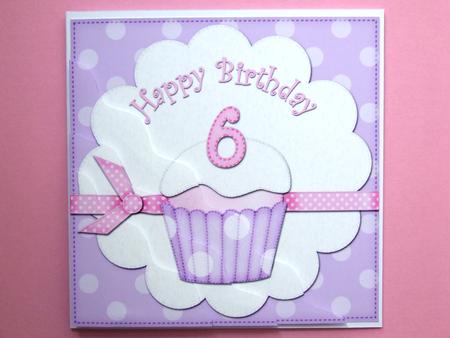 6th Birthday Cupcake Felties Wavy Corner Side Stacker by Michelle Lancaster