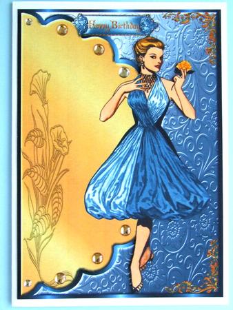 Golden Lady Envelope Card by Michelle Lancaster