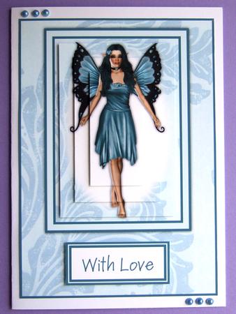 Beautiful Blue Fairy Card Front Kit by Michelle Lancaster