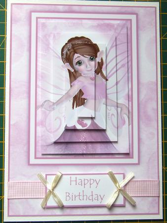 Pink Fairy Card Front Kit by Michelle Lancaster