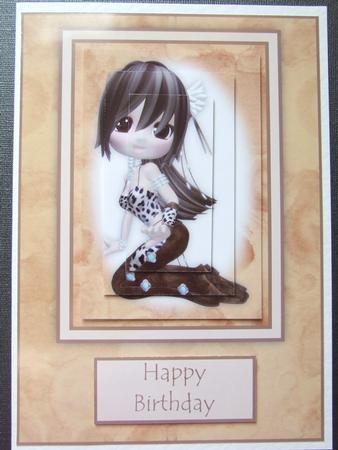 Cute Little Girl Card Front Kit by Michelle Lancaster