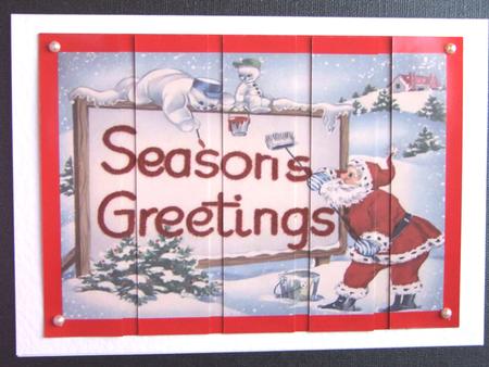 Seasons Greetings Card Front and Panels by Michelle Lancaster