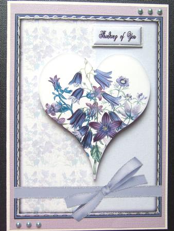 Blue Flowers with Ribbon and Bow by Michelle Lancaster