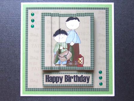 Father and Son Fishing Side Stacker Card by Michelle Lancaster