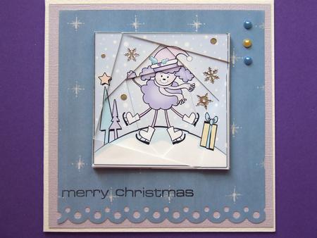 Xmas Poodle Quick Card Twisted Spiral Side Stacker by Michelle Lancaster