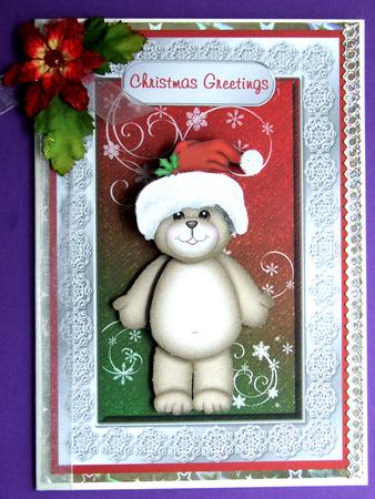 Santa Hat Teddy by Michelle Lancaster