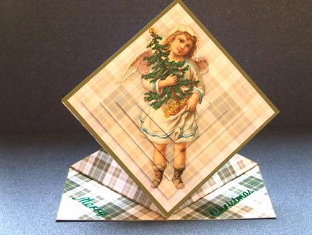 Little Boy with a Christmas Tree Spring Card by Michelle Lancaster