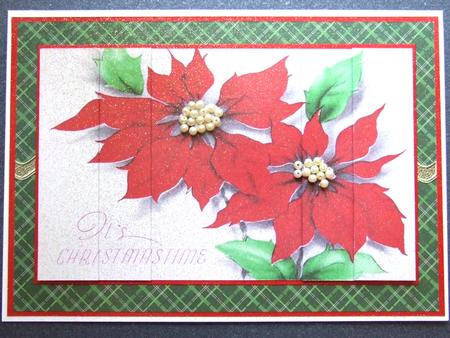 Christmas Poinsettia Side Stacker by Michelle Lancaster