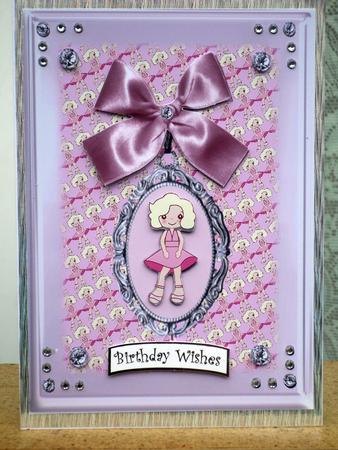 Pink Marilyn Diamonds Are a Girls Best Friend Topper by Michelle Lennon
