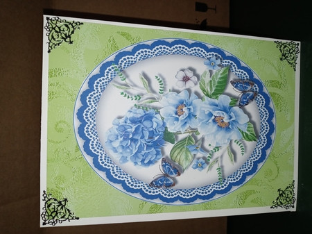 5, Sheet Floral Toppers with Decoupage  by Michelle Peters