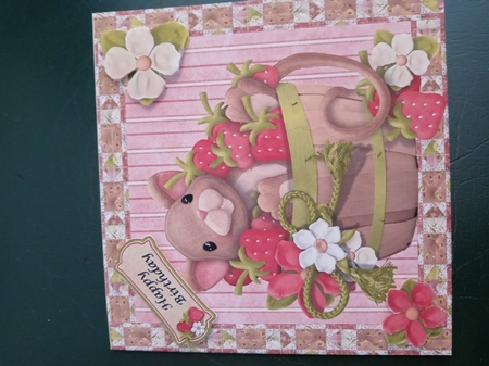 Cute Mouse with Strawberries 8x8 Mini Kit by Michelle Peters
