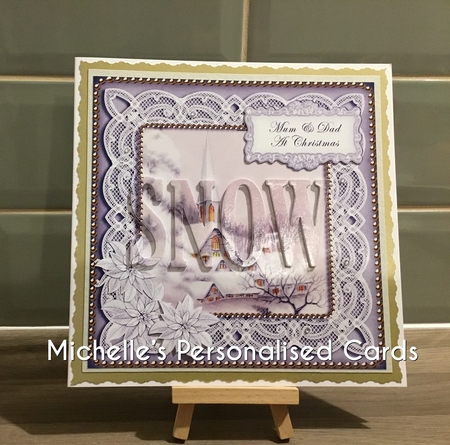 Silver Ice Church Mum & Dad 8in Sentiment Step by Step by MICHELLE WAGSTAFFE