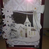 Silent Night 7 x 7 Card Front by Michelle Webb