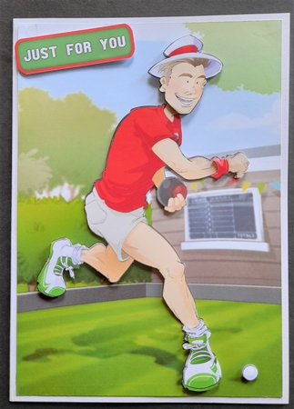 Young Lawn Bowls Dude Red by Michelle Young