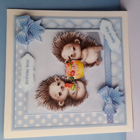 Cute Twin Boy Hedgehogs Mini Kit by Michelle Young