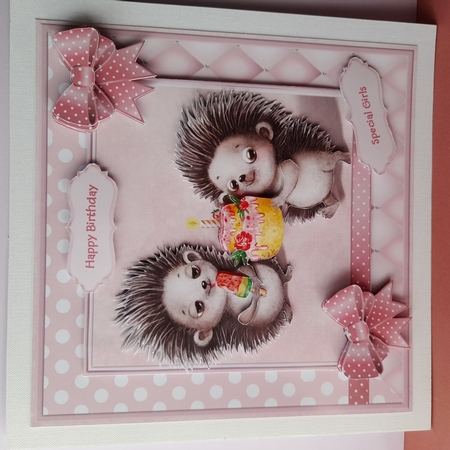 Cute Twin Girl Hedgehogs Mini Kit by Michelle Young