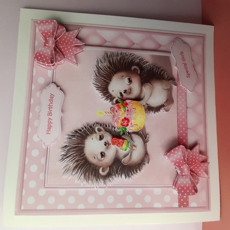Cute Twin Girl Hedgehogs Mini Kit by Michelle Young