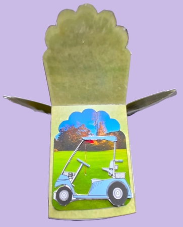 Pop Up Box Golf Card - Fathers Day Birthday Retirement by Michelle Young