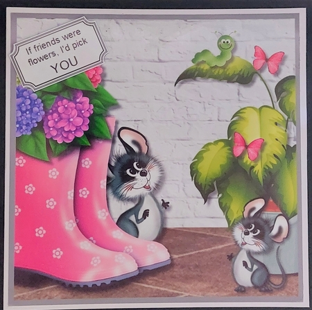 Cute Mice with Flowers for various occasions by Michelle Young