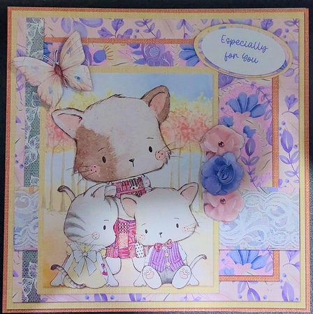 Cute Kittens 2: Mum & Kittens 7 x 7 Card Mini Kit, 6 Sheets by Michelle Young