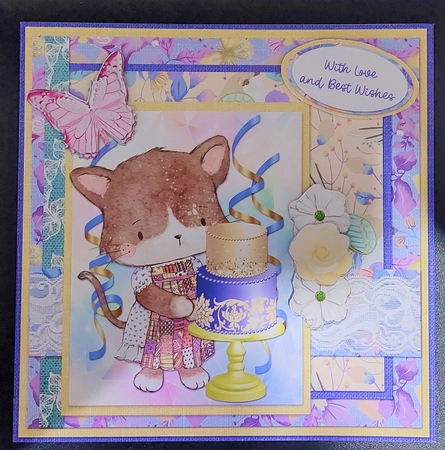 Cute Kittens 4: Celebration Cake 7 x 7 Card Mini Kit, 6 Sheets by Michelle Young