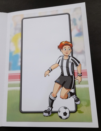 Womens Football Dudess Black and White Strip Insert by Michelle Young