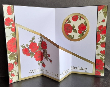 Diagonal pop-out Red birthday rose by Michelle Young