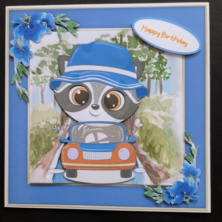 8x8 Mini Kit, Racoons New Car by Michelle Young