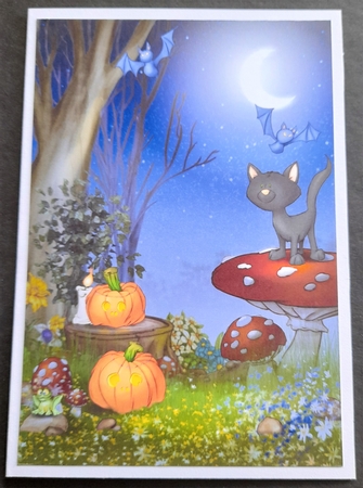 Halloween Gnome Witch Forest Scene by Michelle Young